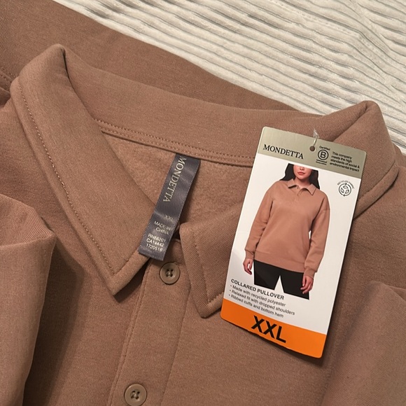 MONDETTA Collared Pullover XXL. NWT - Picture 4 of 6